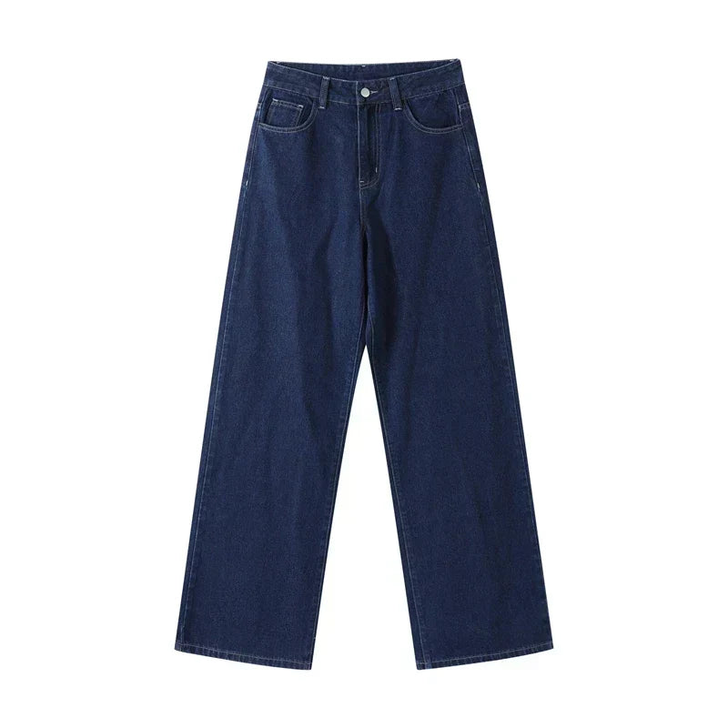 Women's Belted Denim Jacket and Wide-Leg Trousers Set – Relaxed Utility Style for Everyday Casual Wear