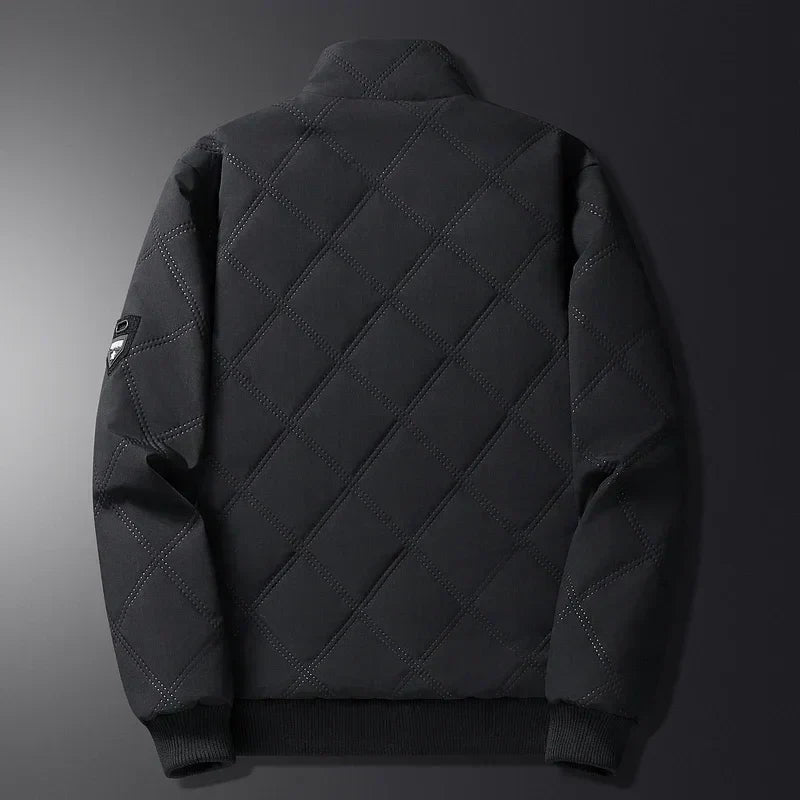 Warm Coat with Textured Knit