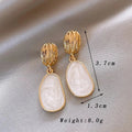 Vintage Enamel Oval Drop Earrings - Handmade in the UK, Exclusive