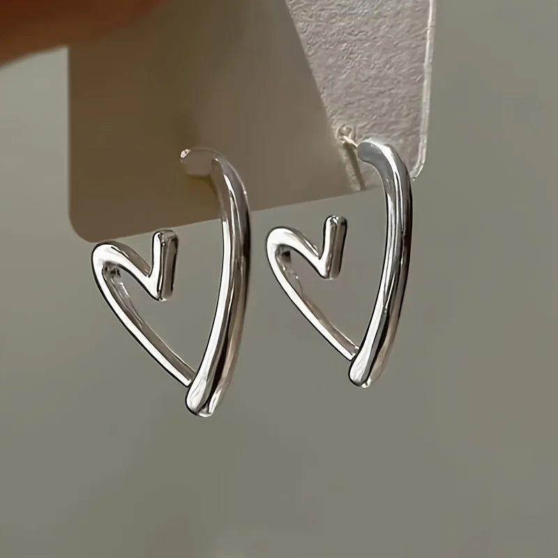 Rose Gold Heart Earrings - Handcrafted Exclusive Collection