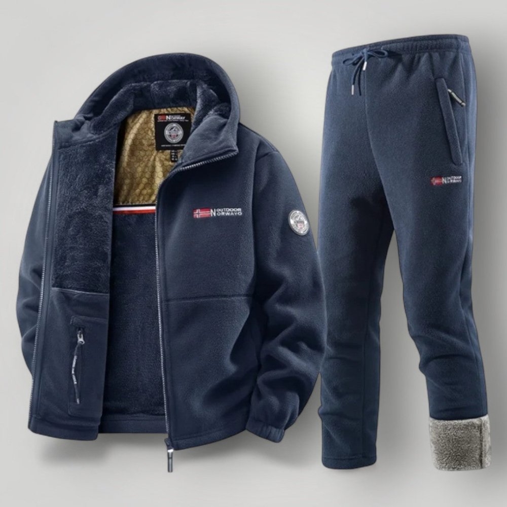 Water-Resistant Fleece Jacket and Pants Set