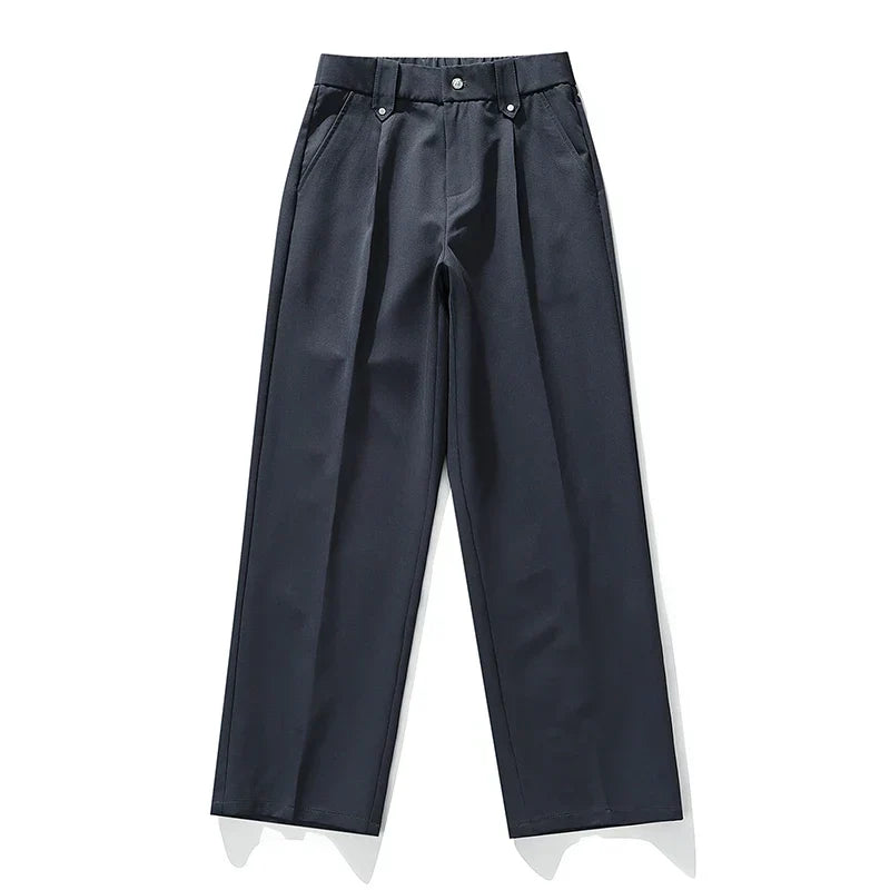 Men’s Pleated Wide Leg Dress Pants