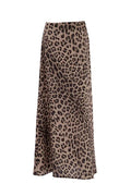 Spring Maxi Leopard High-Waisted Flare Skirt