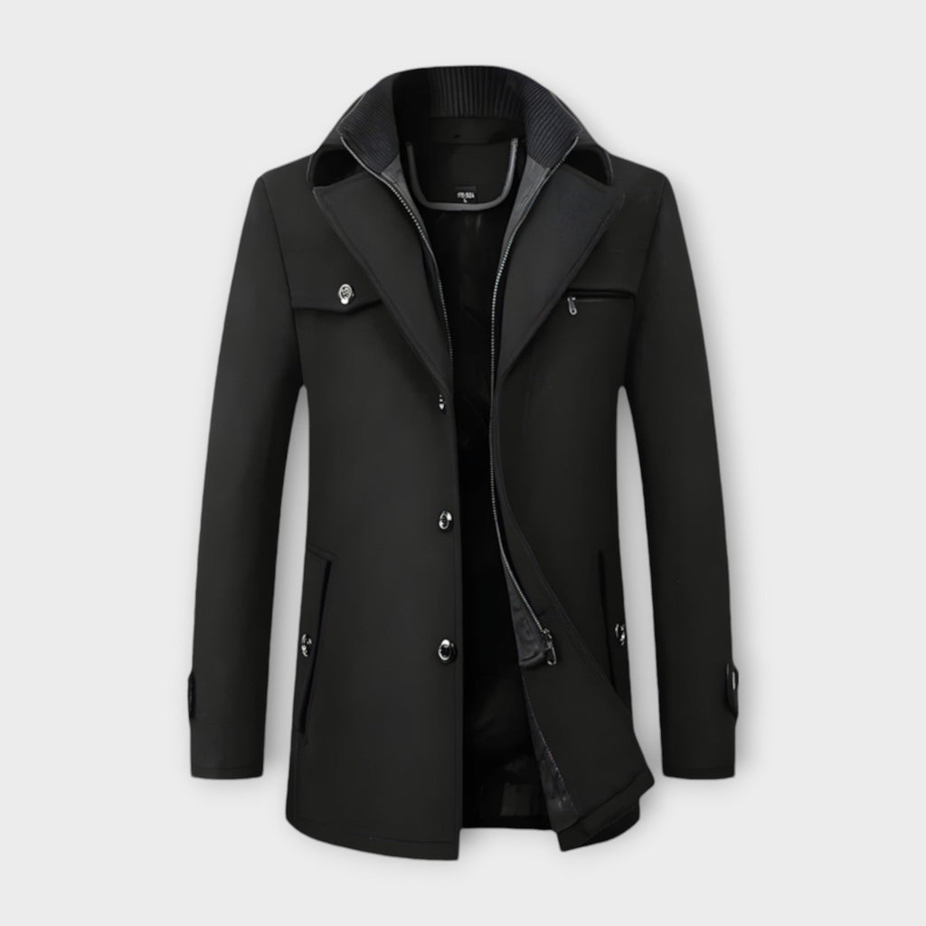 Lined Wool Blend Coat