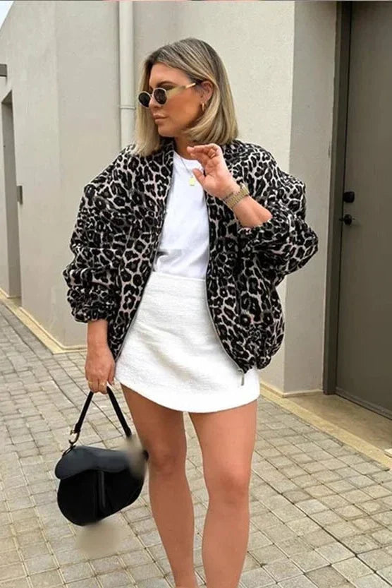 Modern Retro Leopard Print Coat