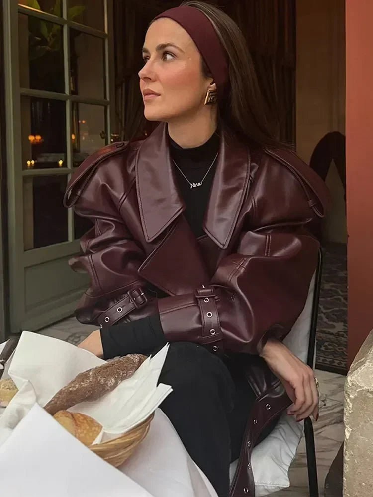 Modern Leather Jacket with Timeless Lines