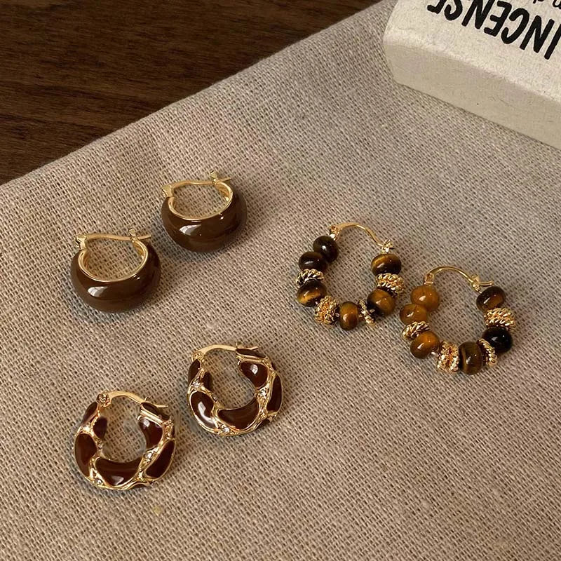 Vintage U Hoop Earrings Limited Edition Signature Elegance Collection