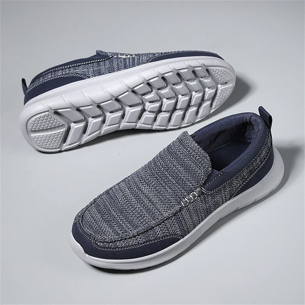 Knit Slip-On Shoes with Rubber Sole