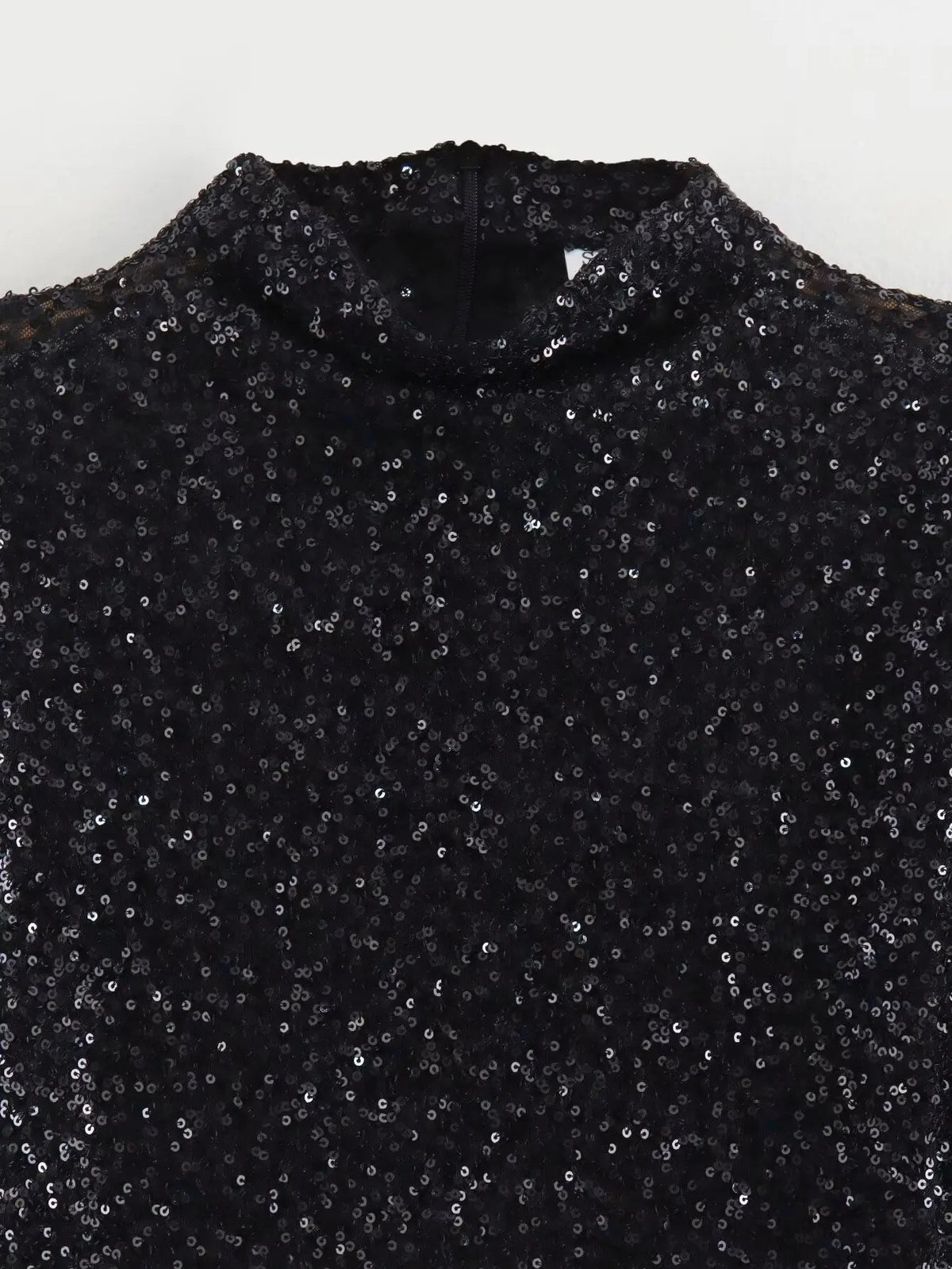 Shimmer Mini Dress with Padded Shoulders