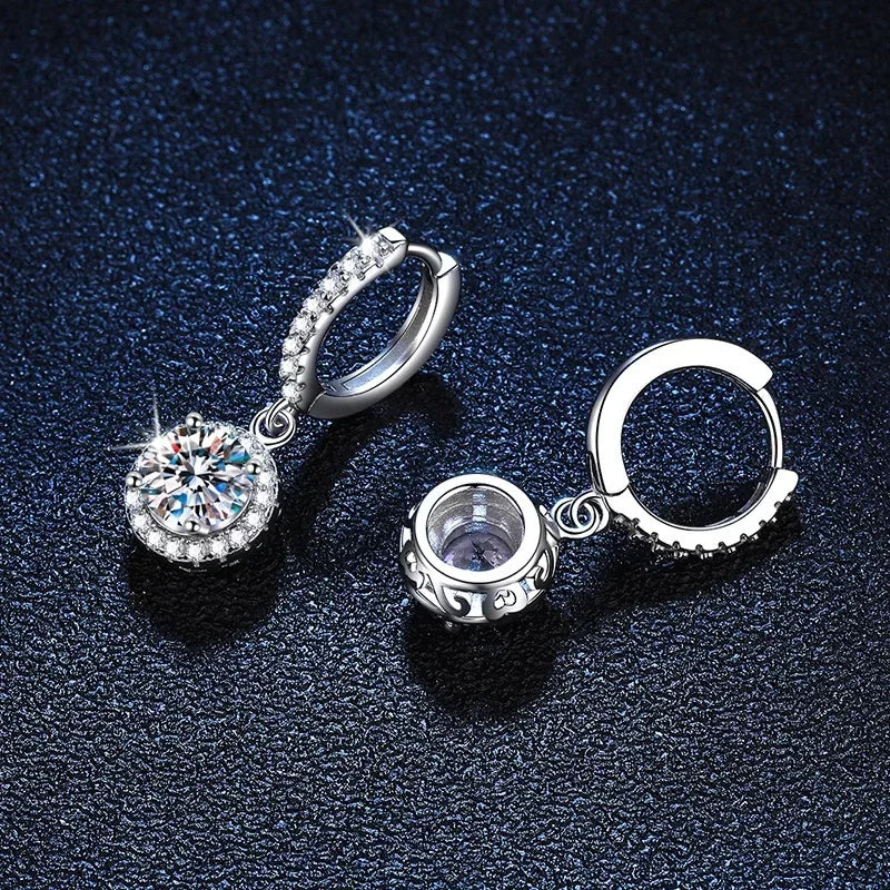 1 Carat Moissanite Sterling Silver Earrings – Exclusive Edition
