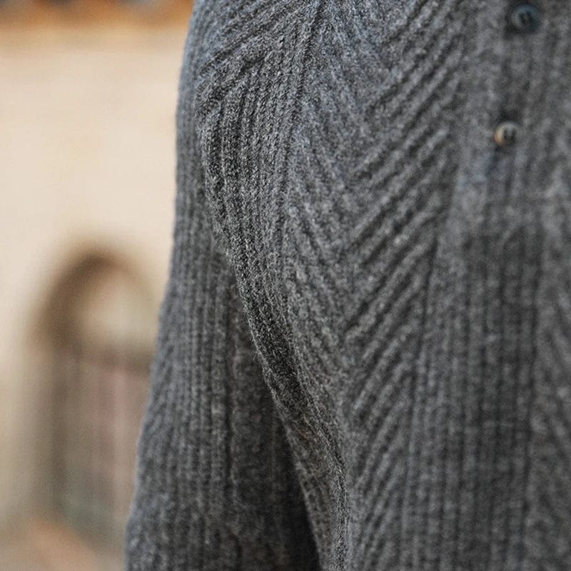 Polyester Sweater with Zip Front