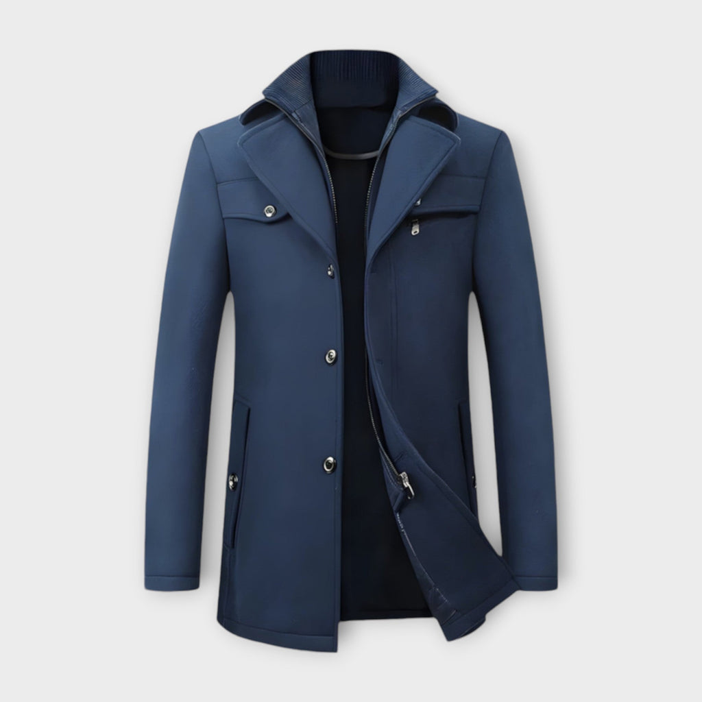 Lined Wool Blend Coat