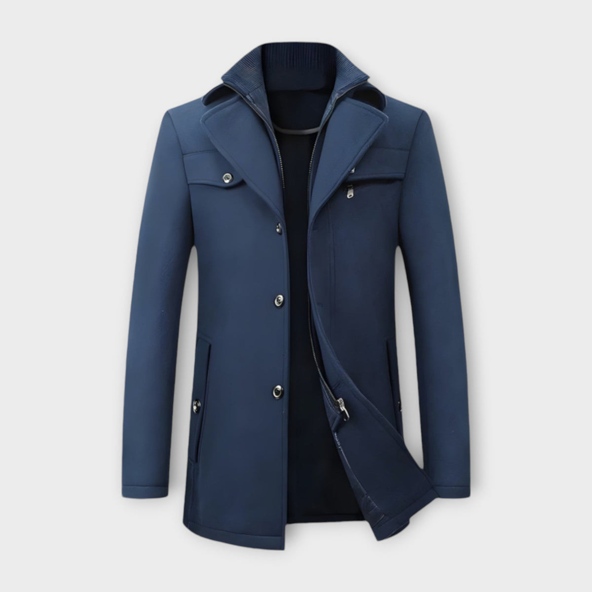 Lined Wool Blend Coat