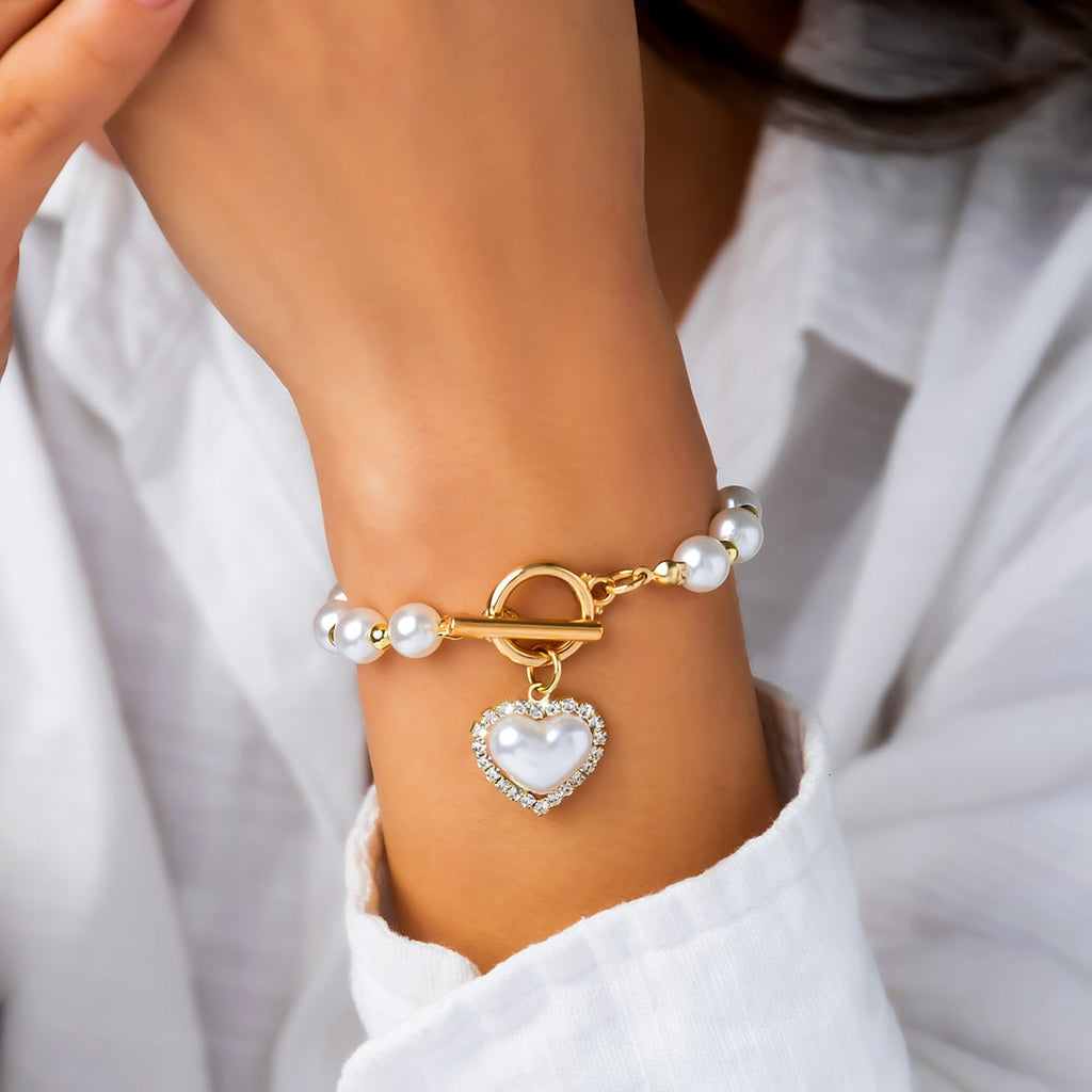 Freshwater Pearl Charm Bracelet - Olivia