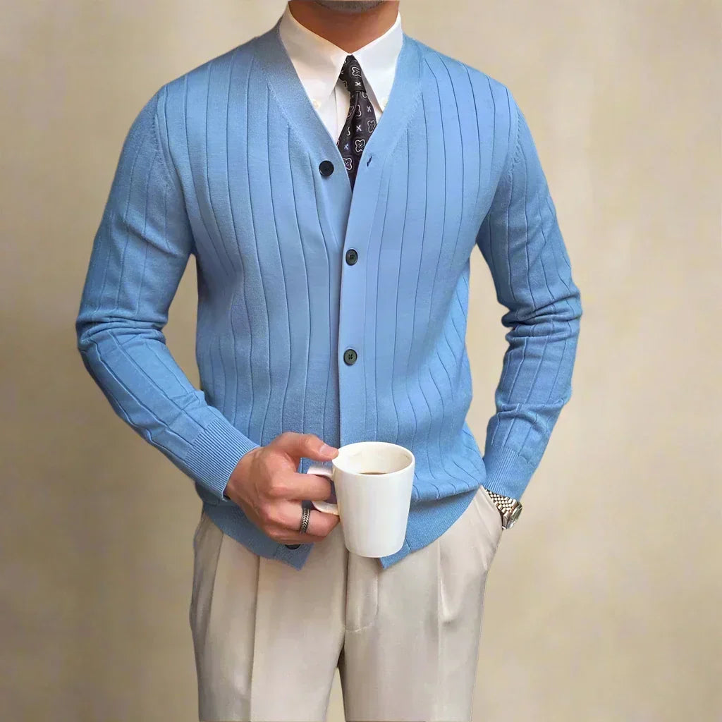 Knit Cardigan with V-Neck