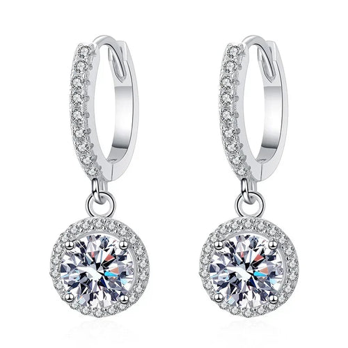 1 Carat Moissanite Sterling Silver Earrings – Exclusive Edition