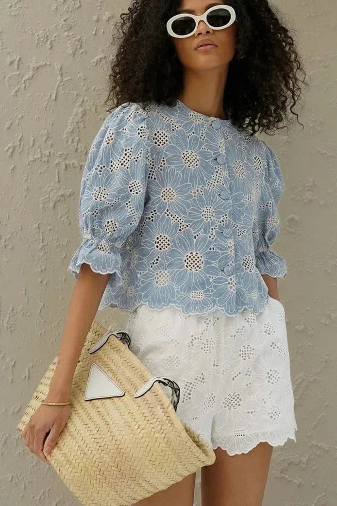 Refined Embroidered Blouse