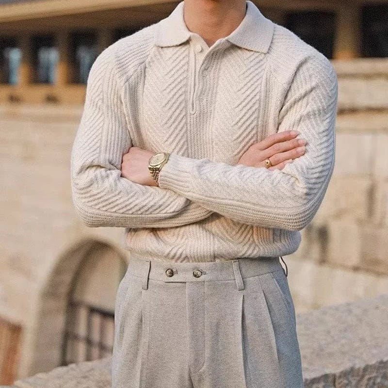 Polyester Sweater with Zip Front