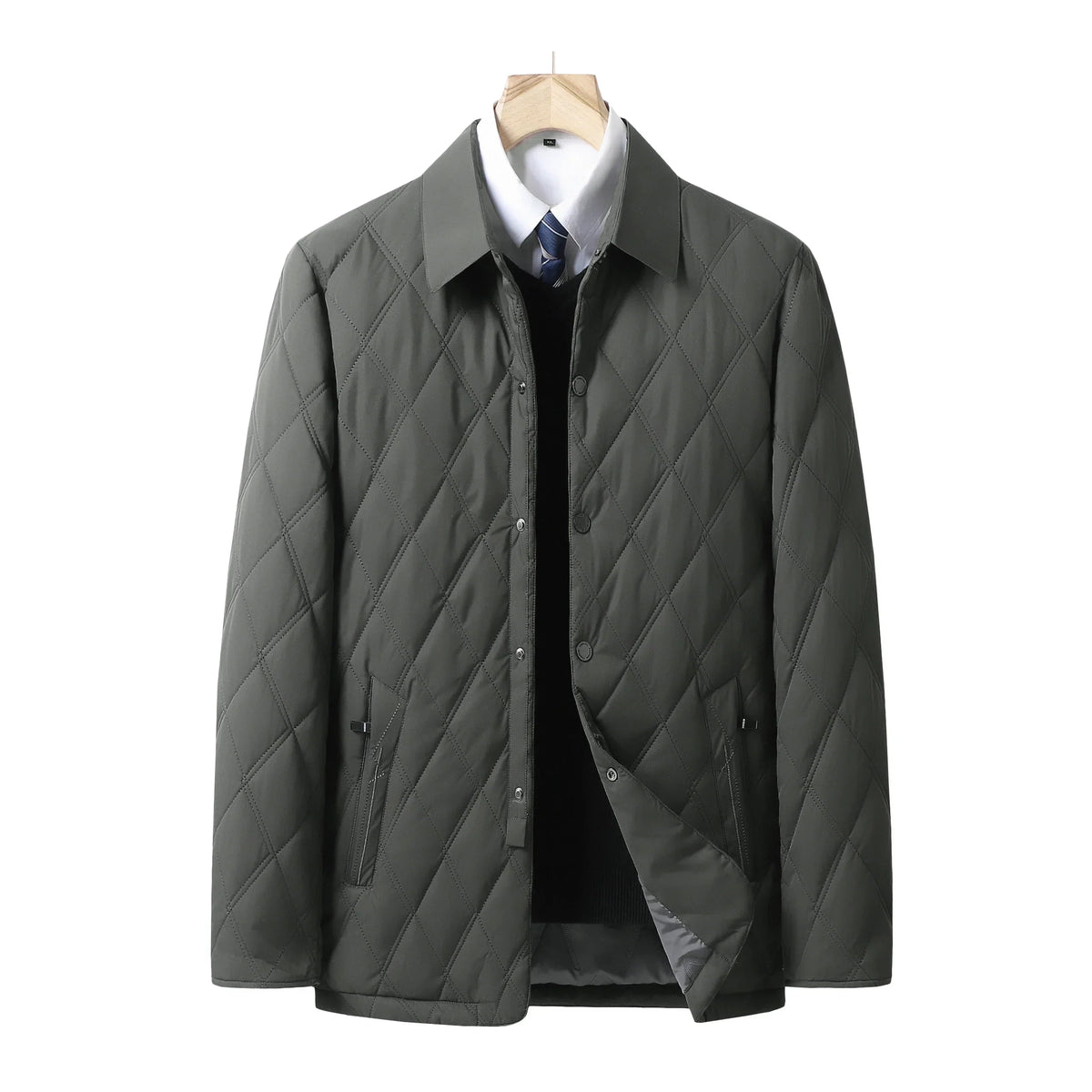 Quilted Jacket with Zip Front