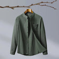 Men's Mandarin Collar Long Sleeve Shirt