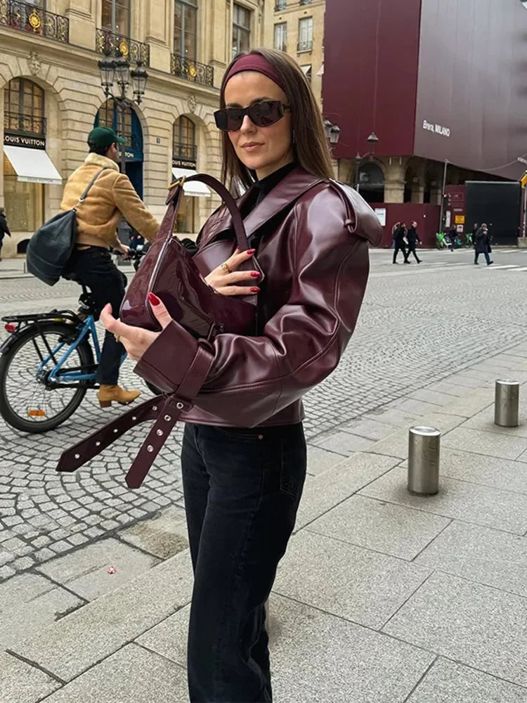 Modern Leather Jacket with Timeless Lines