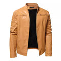 Leather Biker Jacket with Classic Lines