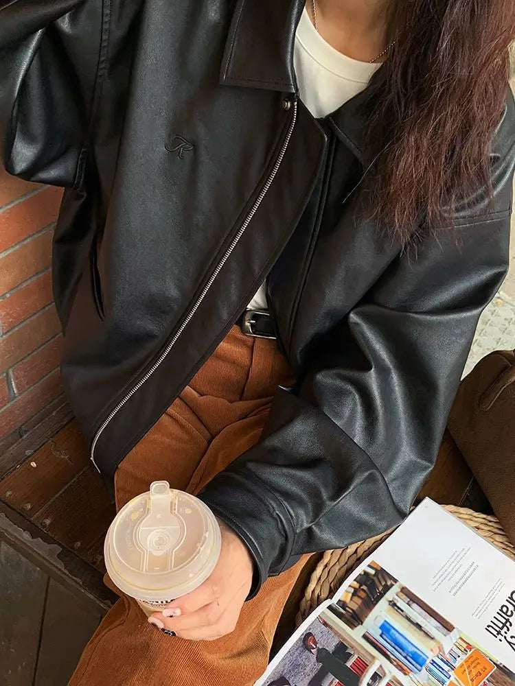 Vintage Leather Jacket with a Characterful Look