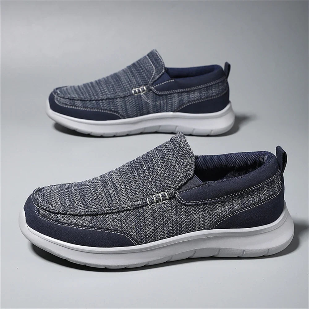 Knit Slip-On Shoes with Rubber Sole