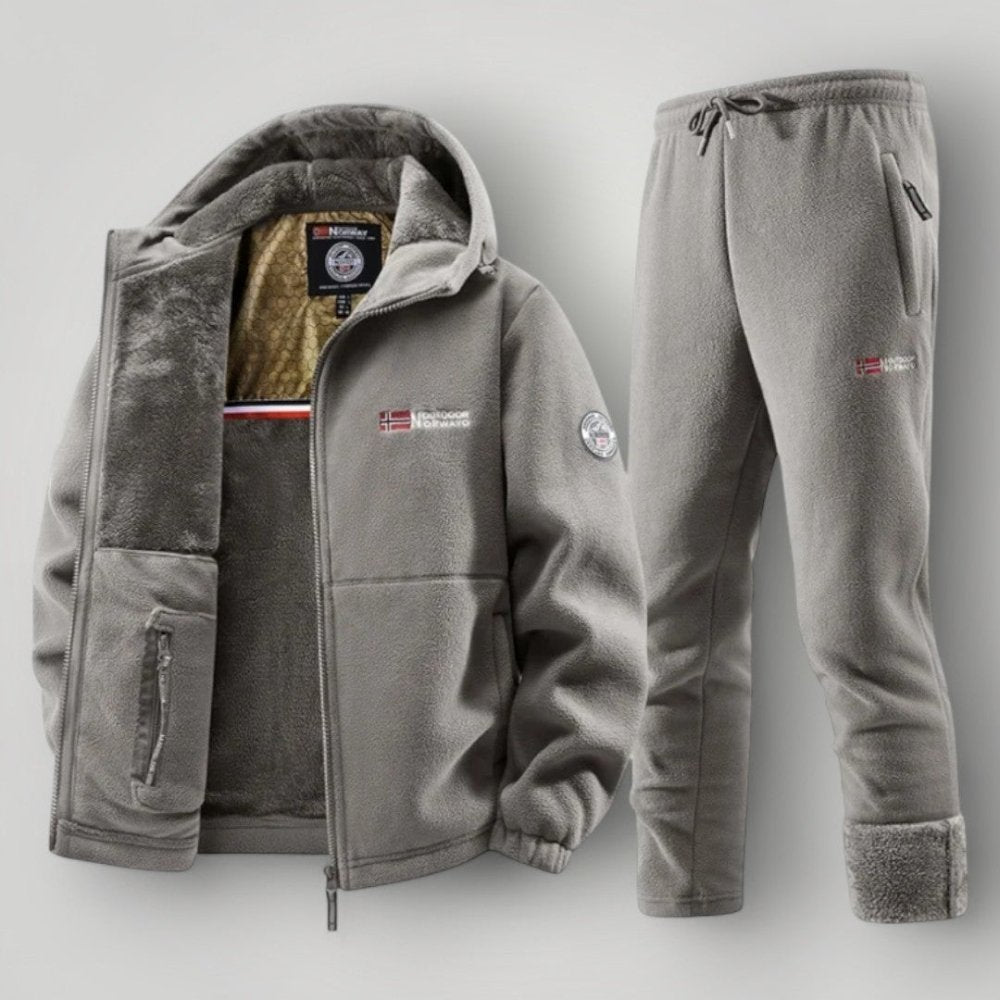 Water-Resistant Fleece Jacket and Pants Set