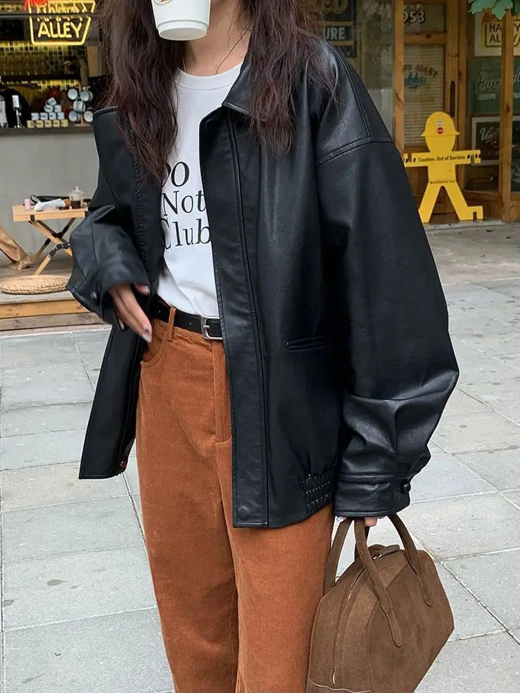 Vintage Leather Jacket with a Characterful Look