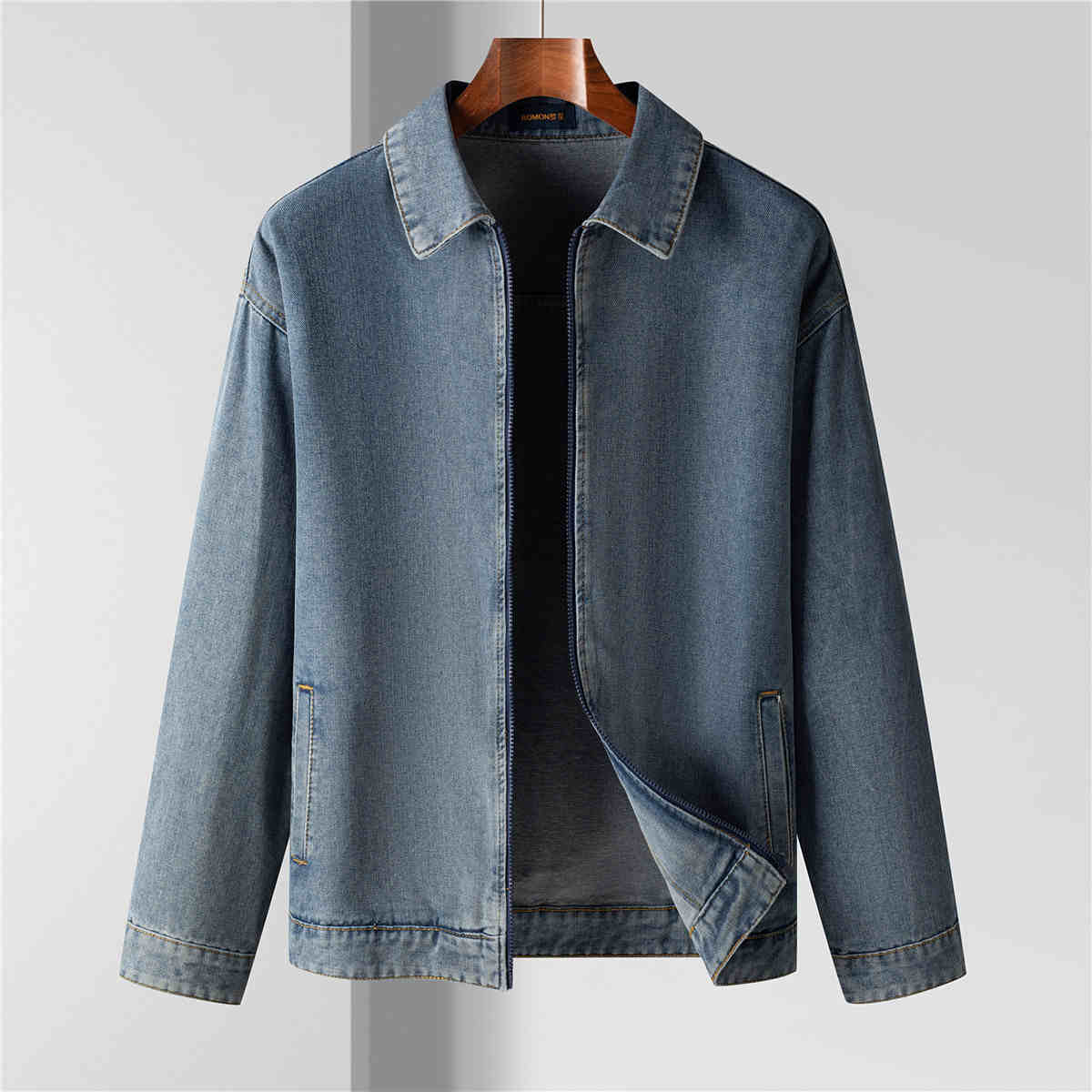Vintage Denim Jacket with Button Front