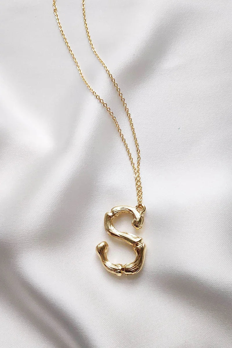 Statement Initial Necklace P-T