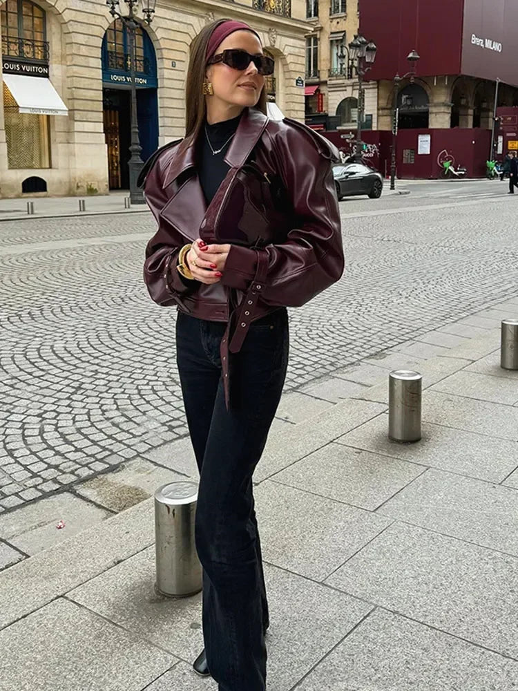 Modern Leather Jacket with Timeless Lines