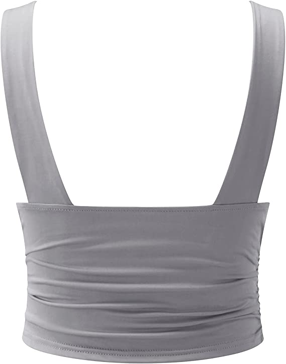 Angelina - Top with Deep V-Neck and Pleated Waist