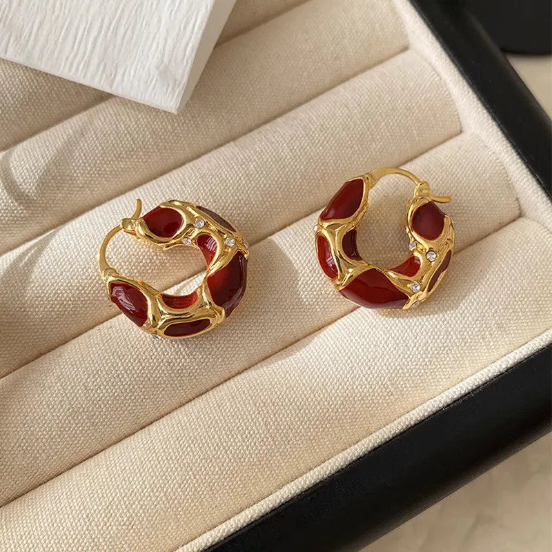 Vintage U Hoop Earrings Limited Edition Signature Elegance Collection