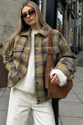 Timeless Plaid Relaxed Lapel Jacket