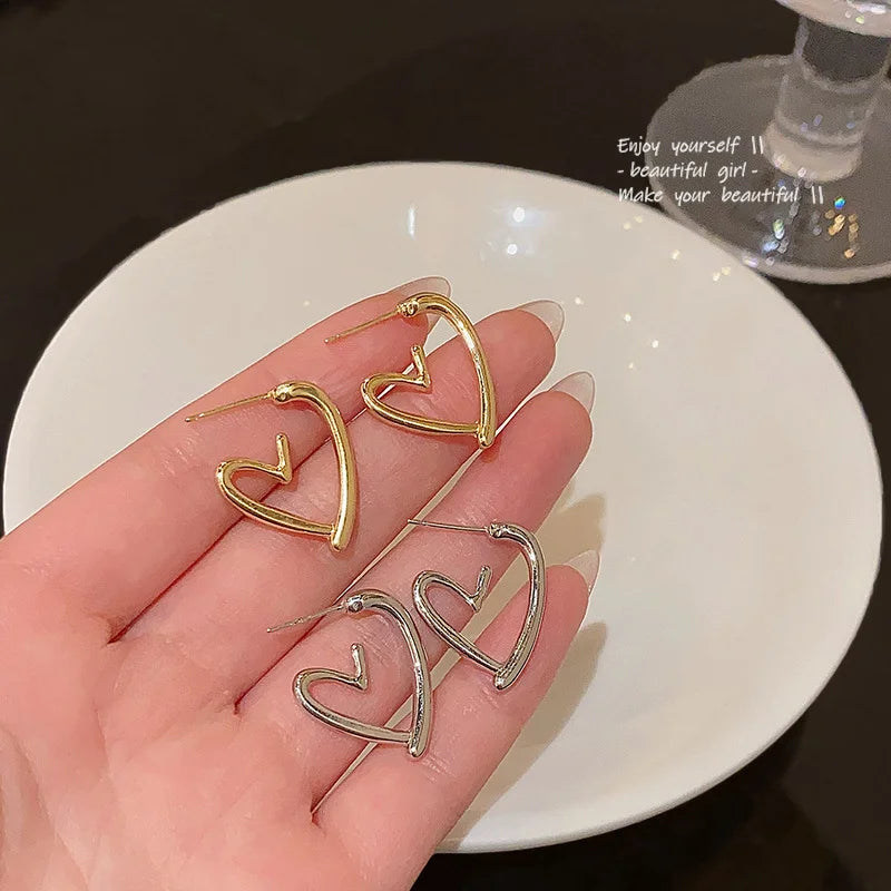 Rose Gold Heart Earrings - Handcrafted Exclusive Collection