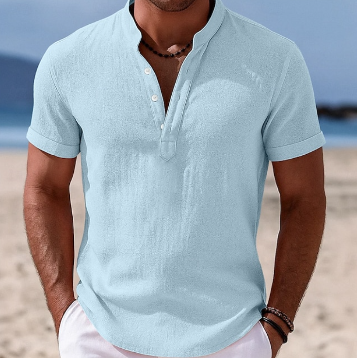 Atlas - Summer Button-Up Short Sleeve Shirt