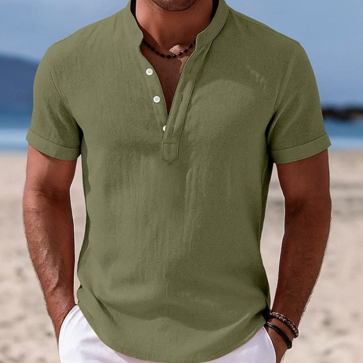 Atlas - Summer Button-Up Short Sleeve Shirt