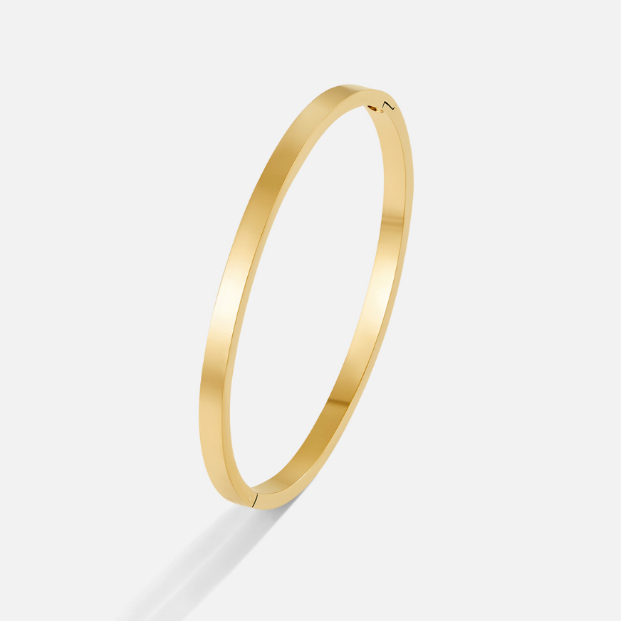 Minimalist Bangle Bracelet with Hidden Clasp - Loredana