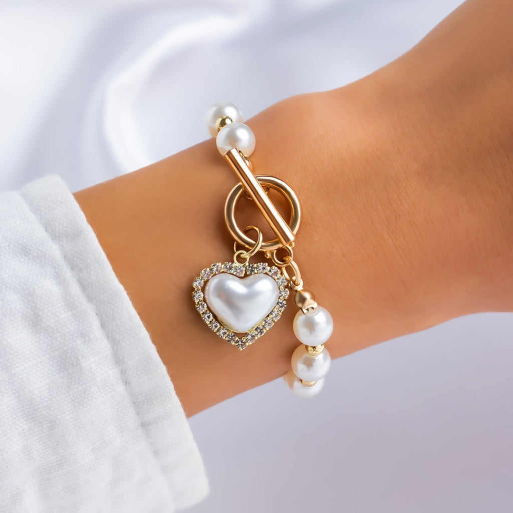 Freshwater Pearl Charm Bracelet - Olivia