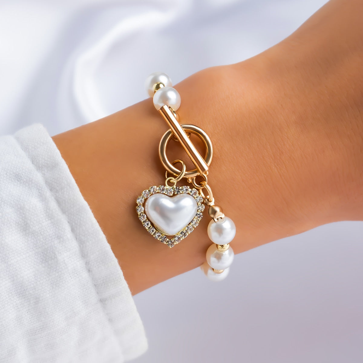 Freshwater Pearl Charm Bracelet - Olivia