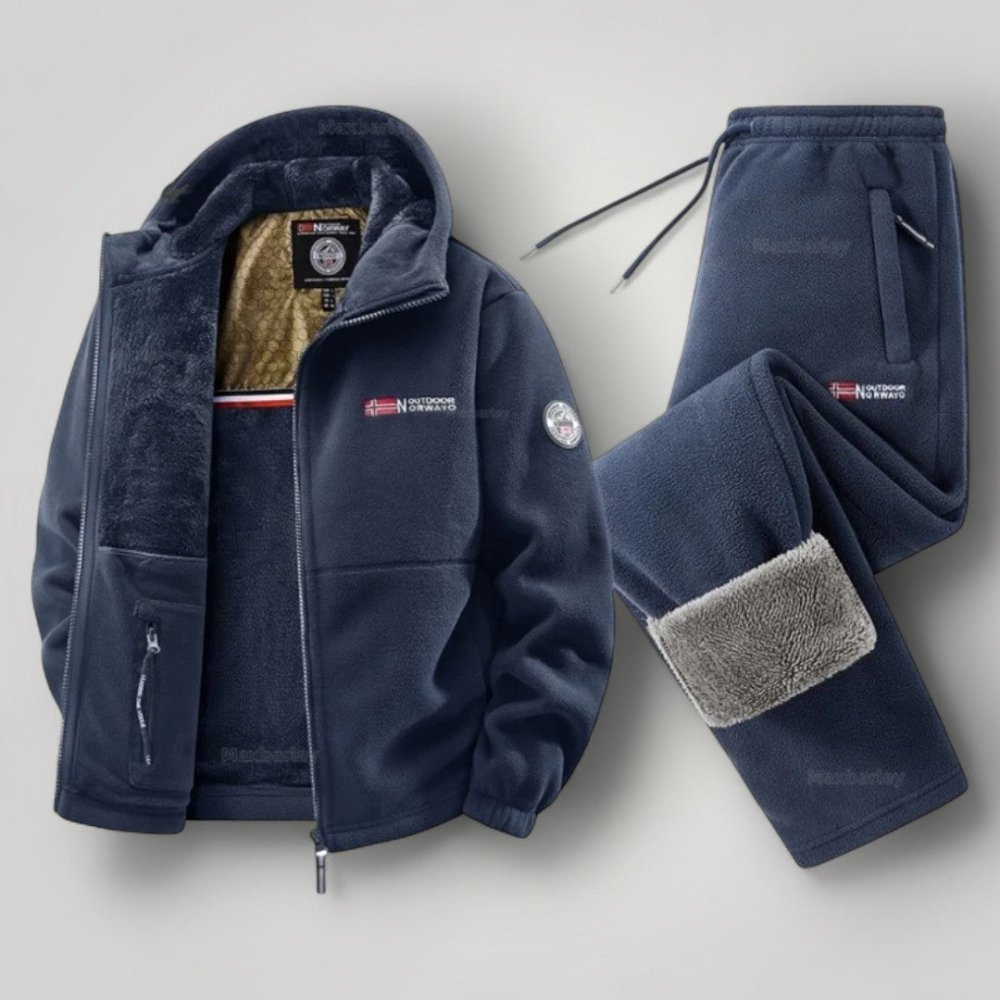 Water-Resistant Fleece Jacket and Pants Set