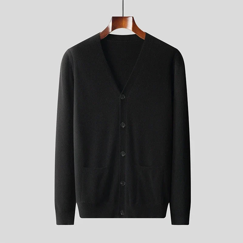 Warm Knit Cardigan with Multiple Pockets