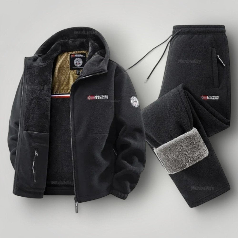 Water-Resistant Fleece Jacket and Pants Set