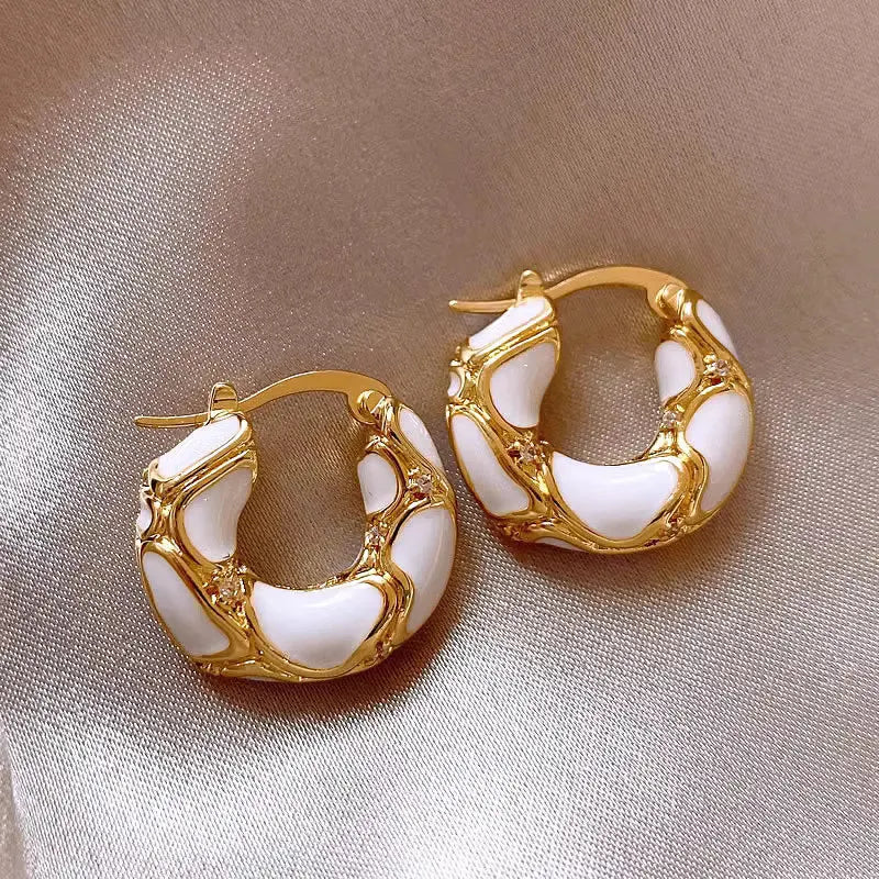 Vintage U Hoop Earrings Limited Edition Signature Elegance Collection