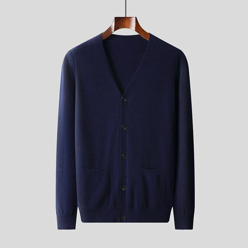 Warm Knit Cardigan with Multiple Pockets