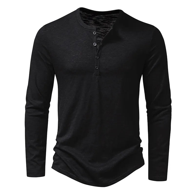 Men’s Long Sleeve Henley Shirt