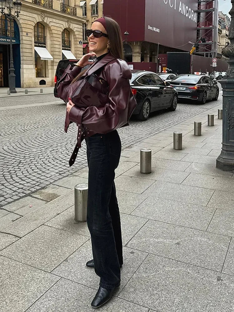 Modern Leather Jacket with Timeless Lines
