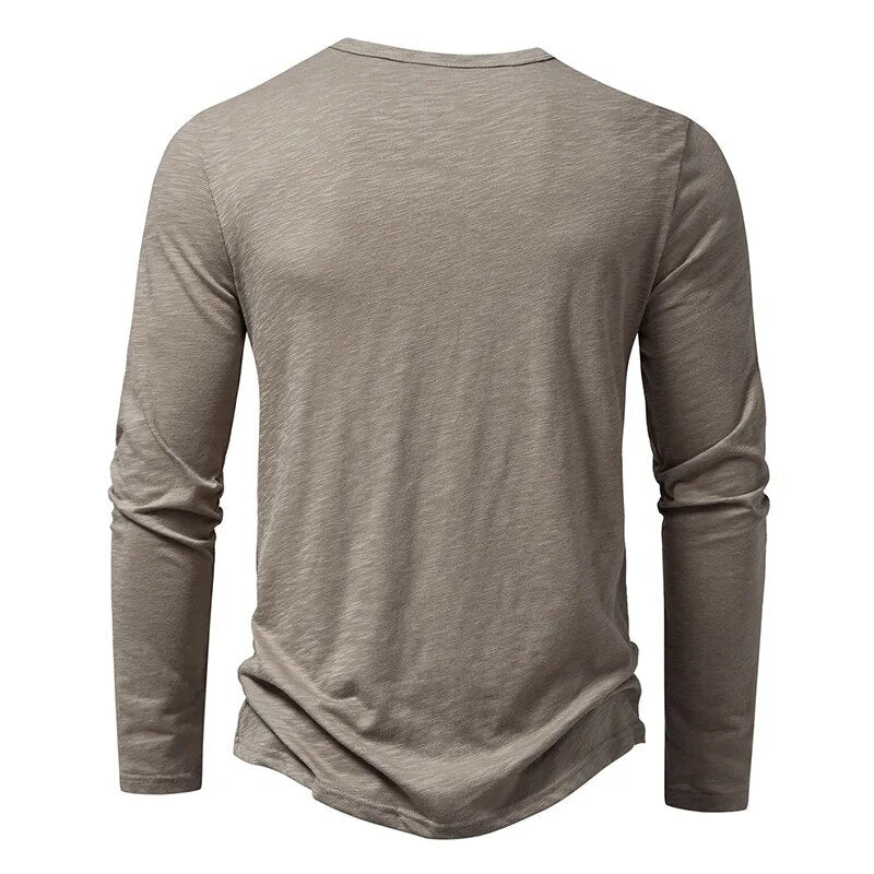 Men’s Long Sleeve Henley Shirt